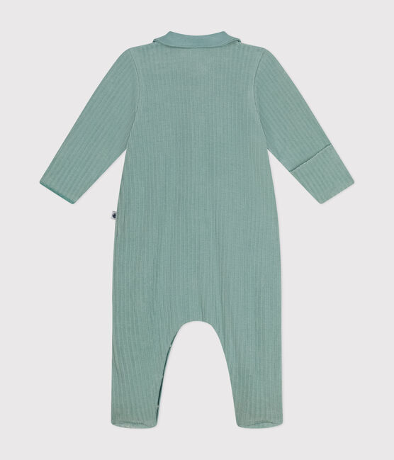 Pigiama neonato in velluto verde PAUL