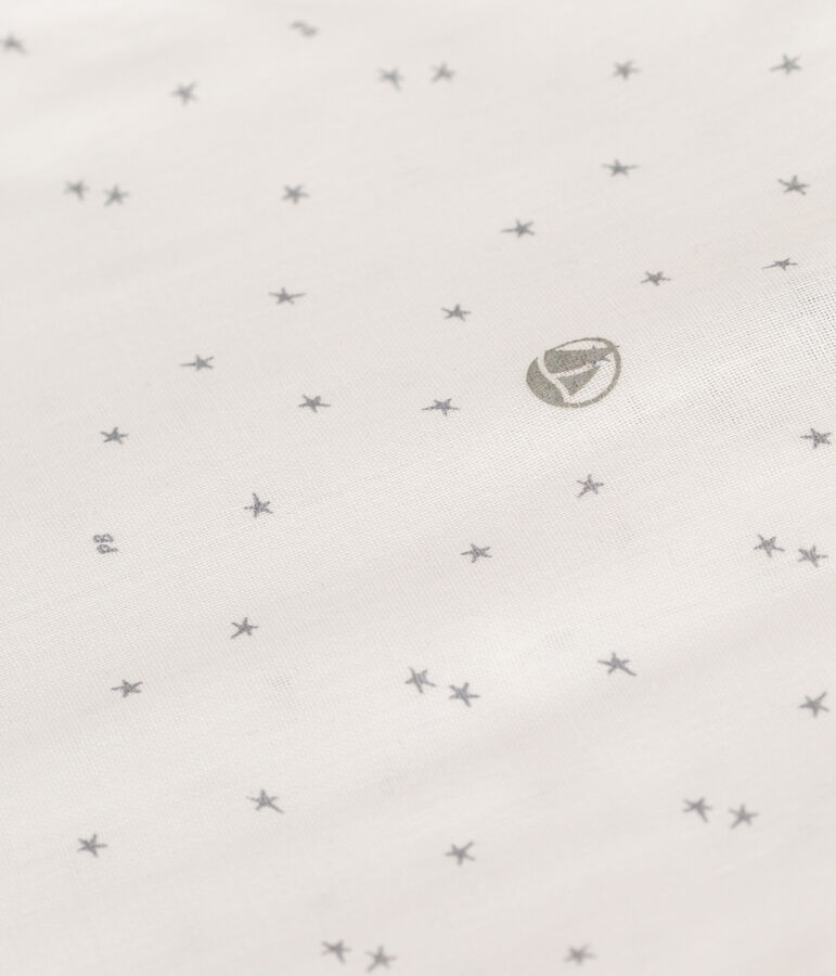 Sacco nanna neonato in cotone con stampa TOG 1 bianco/grigio