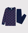 Pigiama con fantasia Parigi per bimbi, unisex blu MEDIEVAL/bianco MULTICO