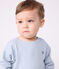 T-shirt a maniche lunghe in cotone a righe neonato ADRIATIC/ MARSHMALLOW