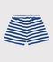 Shorts in cotone a righe bambina blu/bianco