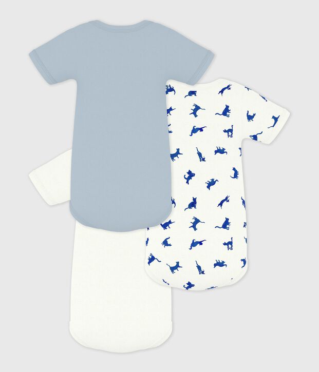Set di body a maniche corte in cotone con gatti stampati neonato multicolore