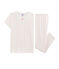Pigiama fiori bambina a costine bianco MARSHMALLOW/rosa GRETEL