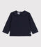 Blusa a maniche lunghe in cotone per neonati blu SMOKING