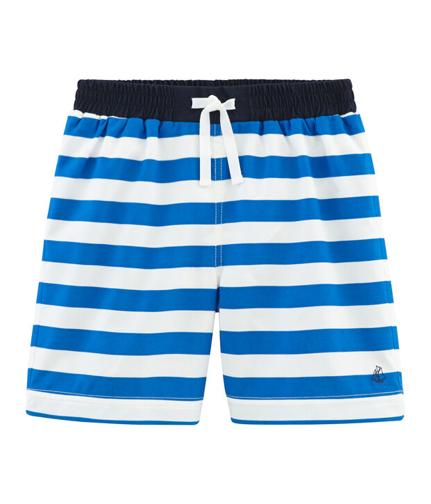Short da spiaggia bambino blu/bianco