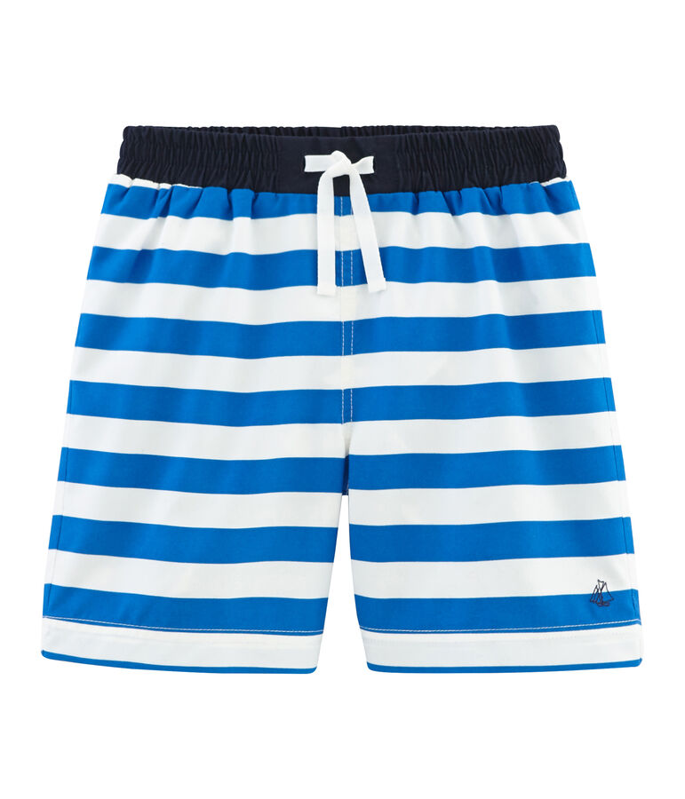Short da spiaggia bambino blu RIYADH/bianco MARSHMALLOW