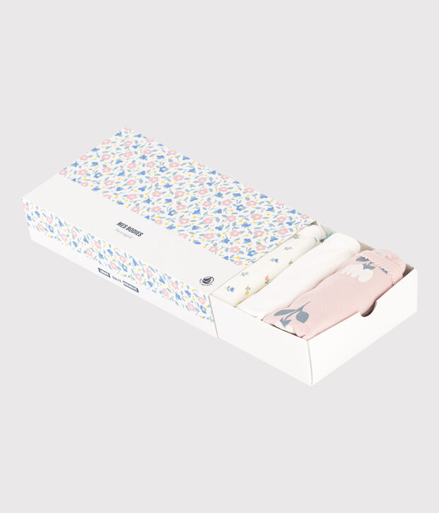 Set di 5 body a fiori con spalline in cotone multicolore