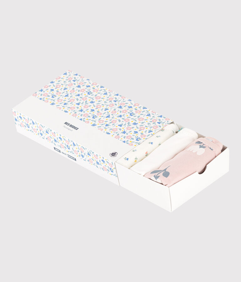 Set di 5 body a fiori con spalline in cotone variante 1