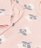 Pigiama bambina in molleton con tulipani rosa SALINE/bianco MULTICO