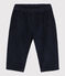 Pantalone bebè in velluto a coste grosse blu SMOKING