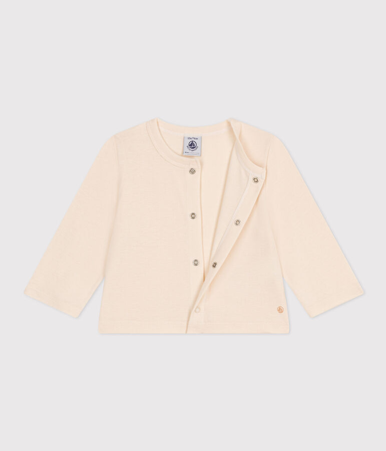Cardigan in cotone neonato ecru