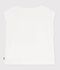 T-shirt a maniche corte in cotone bambina bianco