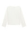Cardigan bambina in tubique bianco MARSHMALLOW