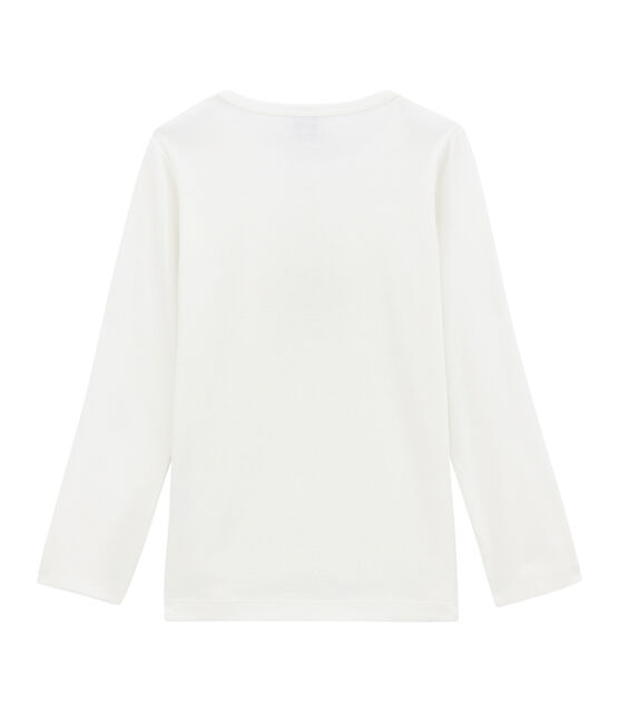 tee-shirta maniche lunghe per bambina bianco MARSHMALLOW