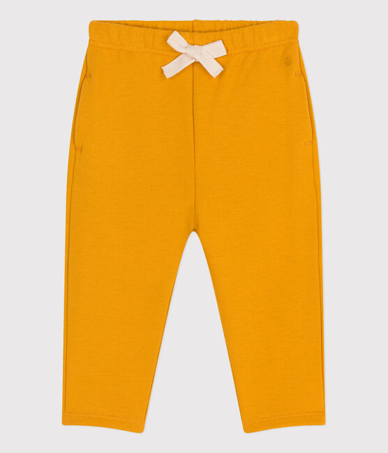 Pantaloni in tessuto felpato per bebè giallo BOUDOR