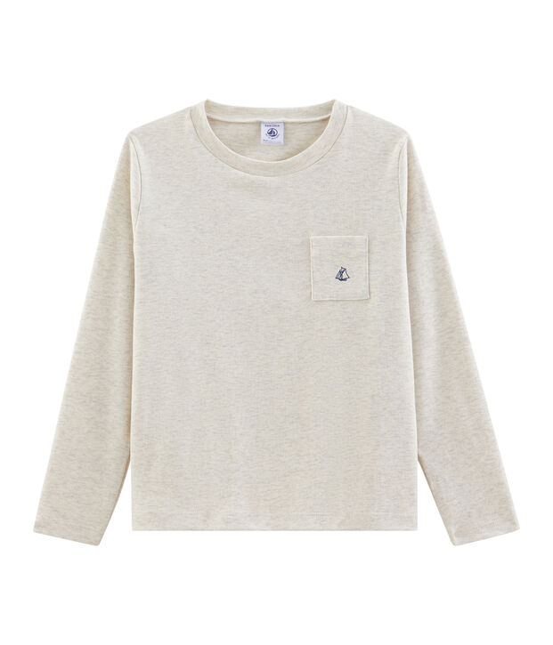 T-shirt maniche lunghe bambino beige