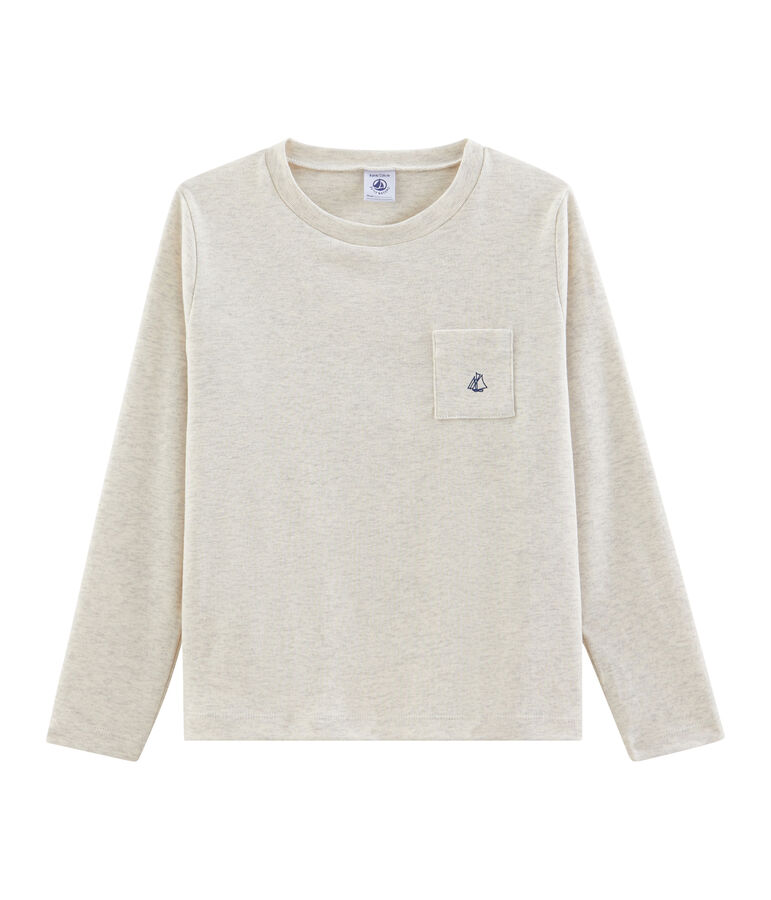 T-shirt maniche lunghe bambino beige