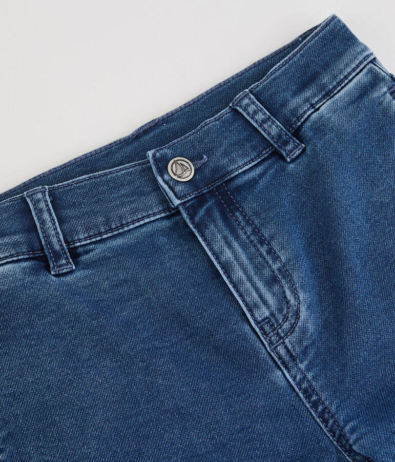 Pantaloni flare in denim bambina blu