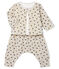 Completo tre pezzi bebè maschio in lana e cotone beige MONTELIMAR/bianco MULTICO