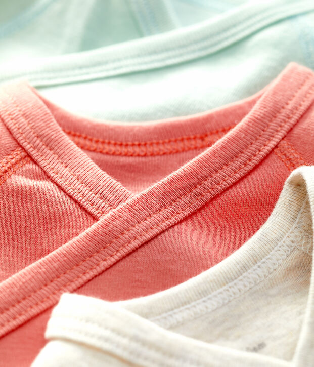 Confezione da 3 body beb&egrave; in cotone biologico multicolore