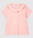 Blusa traforata manica corta in cotone bebè femmina