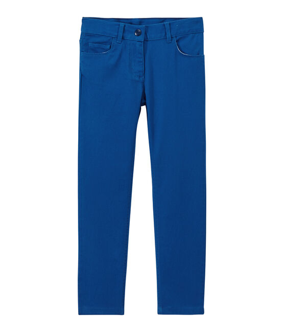 Pantalone bambina in jeans colorato blu PERSE