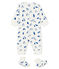 Completo notte bebè in spugna bouclette grattata super calda bianco MARSHMALLOW/blu MAJOR CN