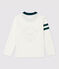 T-shirt bambino a maniche lunghe in cotone bianco
