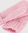 Muffole in maglia foderata in pile bambino rosa CHARME
