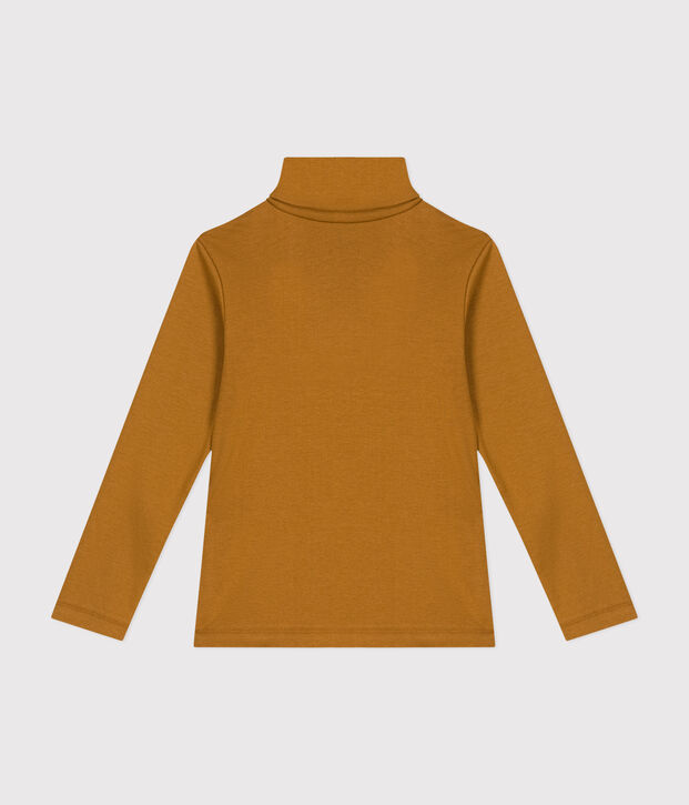 Dolcevita in cotone bambina/bambino marrone