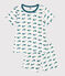 Pigiama corto in cotone con fantasia di balene bambino verde MARSHMALLOW/ DRAGONFLY