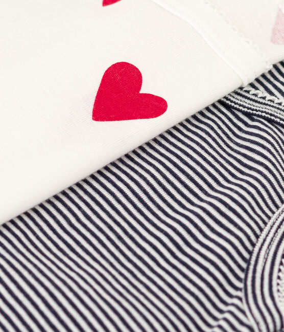 Confezione da 2 canottiere con spalline in cotone donna motivo cuore variante 1
