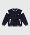Giacca stile teddy bambino in cotone tinta unita blu SMOKING