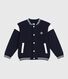 Giacca stile teddy bambino in cotone tinta unita