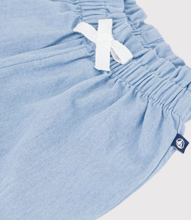 Pantaloni in chambray neonata blu