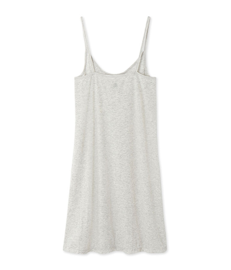 Chemise &agrave; bretelles femme en coton l&eacute;ger grigio