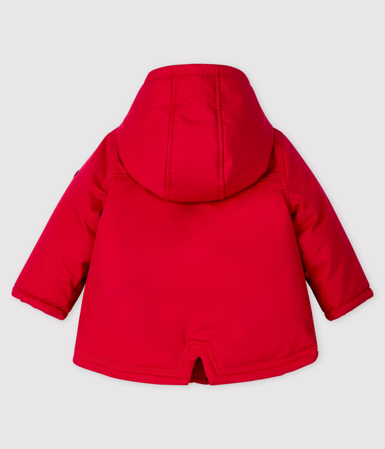 Parka lunghezza midi beb&egrave; maschio rosso