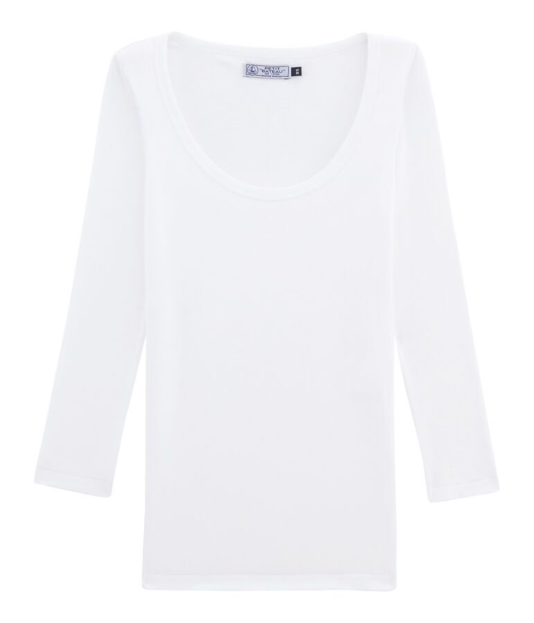 T-shirt maniche 3/4 donna bianco