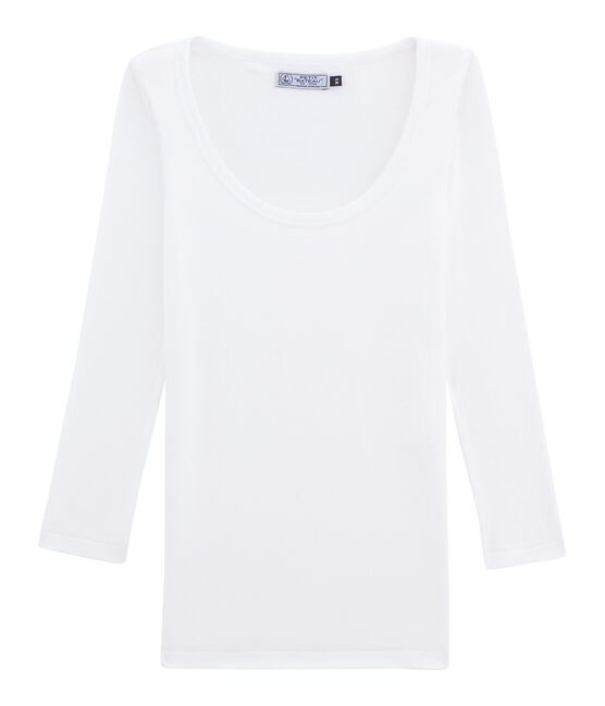 T-shirt maniche 3/4 donna bianco ECUME