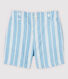 Shorts a righe in popeline bebè maschio
