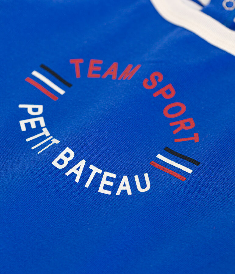 T-shirt a maniche corte in jersey sottile neonato blu