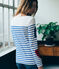marinière creativa donna bianco MARSHMALLOW/blu PERSE
