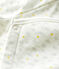 Tutina pigiama coniglio bebè in tubique in cotone biologico bianco MARSHMALLOW/bianco MULTICO