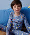 Pigiama in tessuto felpato spazzolato con stampa spaziale bambino blu BEACH/ MULTICO
