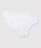 Confezione da 2 slip bianchi ragazza variante 1
