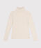 T-shirt L'Iconique donna in cotone fantasia con collo a lupetto beige MONTELIMAR CHINE