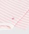 Body a dolcevita in cotone a righe neonato rosa/rosa