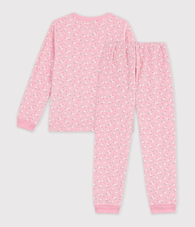 Pigiama in ciniglia stampata bambino rosa/multicolore