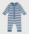 Tutina in maglia di lana e cotone a righe neonato blu BEACH/ AVALANCHE