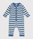 Tutina in maglia di lana e cotone a righe neonato